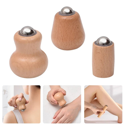 Wooden Facial Massage Roller