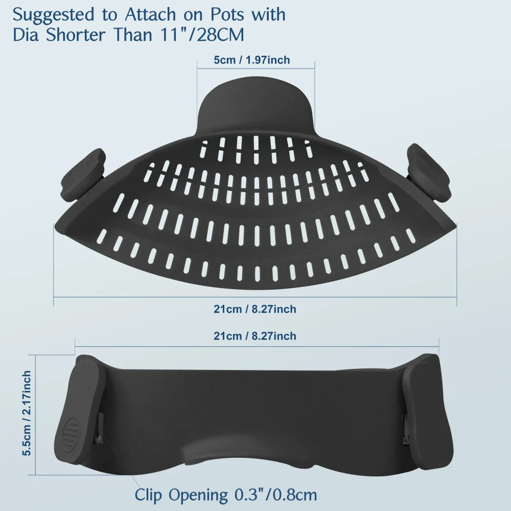 Silicone Clip On Pot Strainer