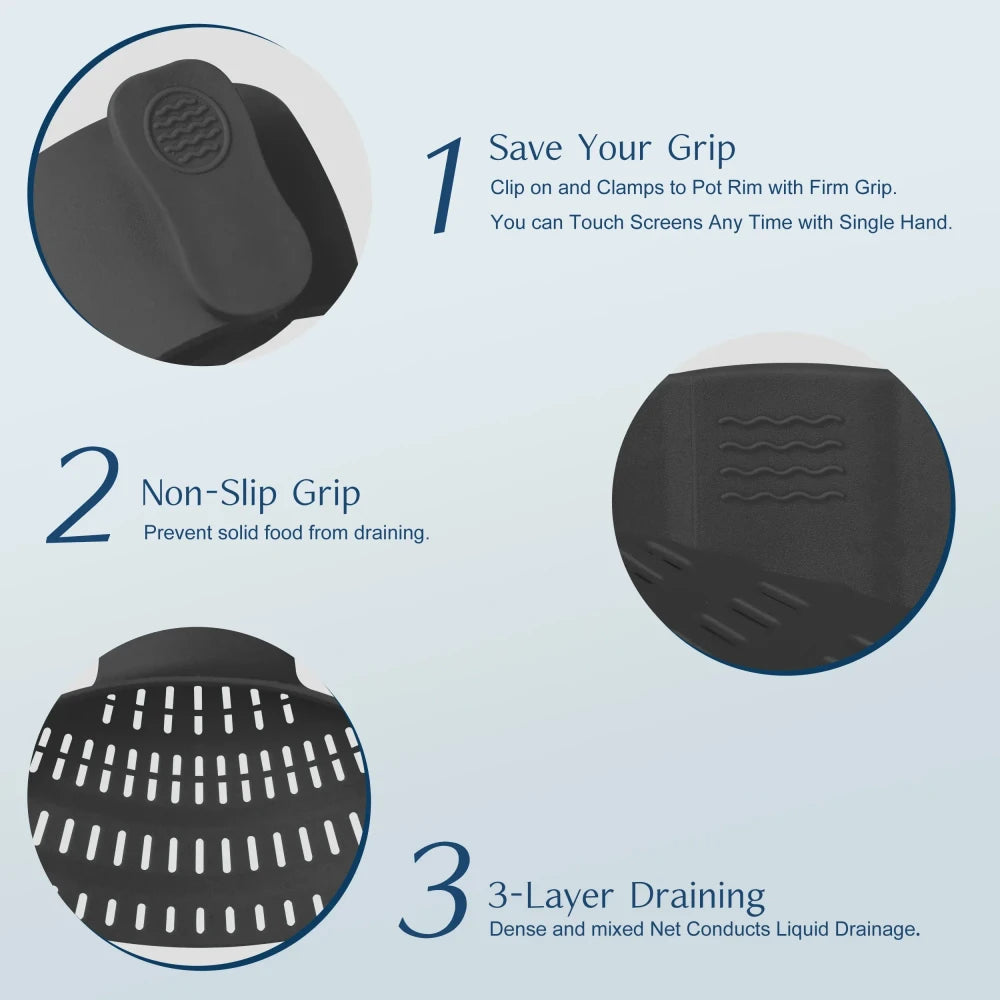 Silicone Clip On Pot Strainer