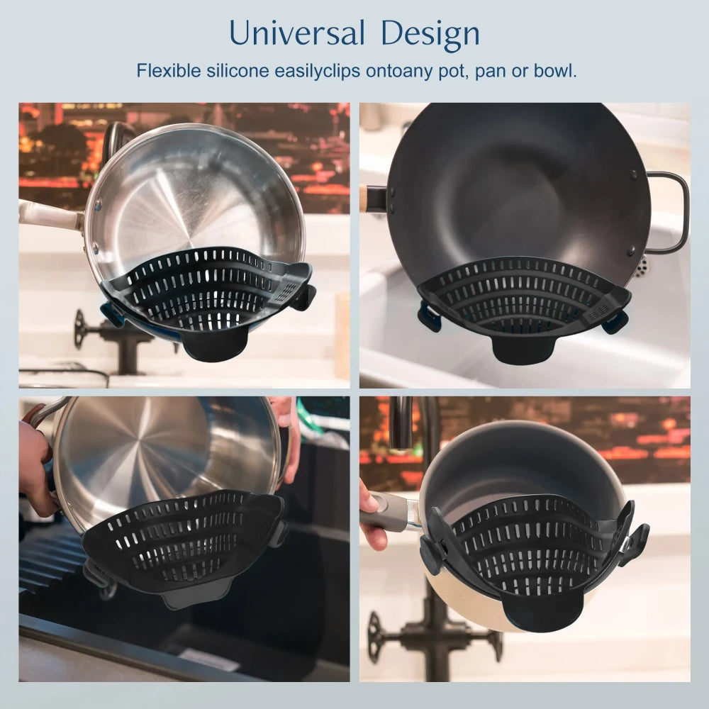 Silicone Clip On Pot Strainer