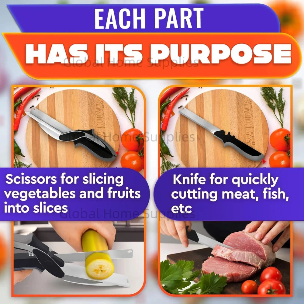 Kitchen Scissor Cutting Board Knife