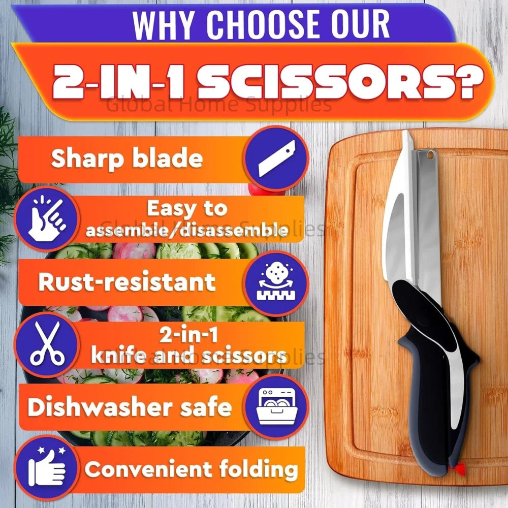 Kitchen Scissor Cutting Board Knife