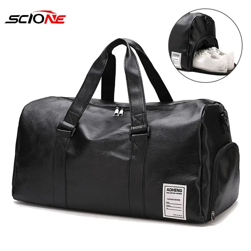 PU Leather Fitness Gym Bag