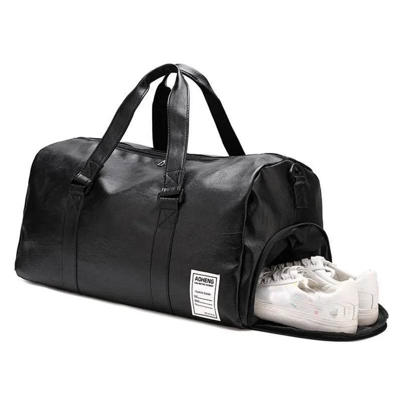 PU Leather Fitness Gym Bag