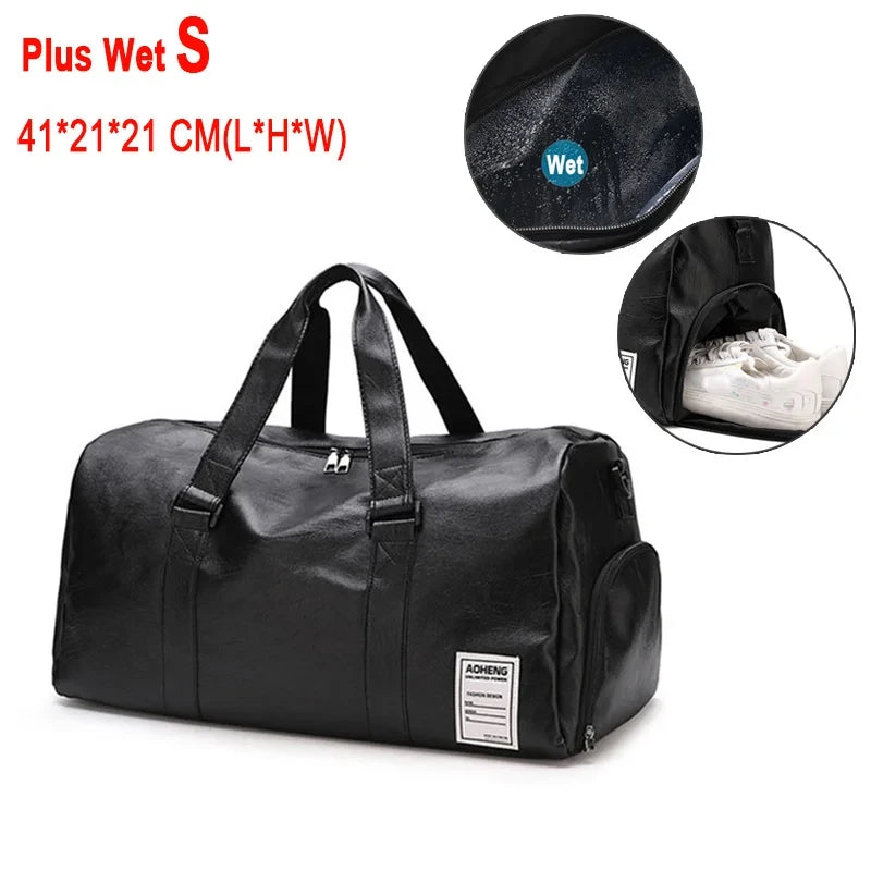 PU Leather Fitness Gym Bag