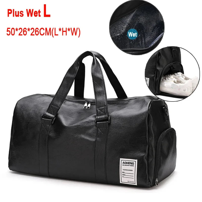 PU Leather Fitness Gym Bag
