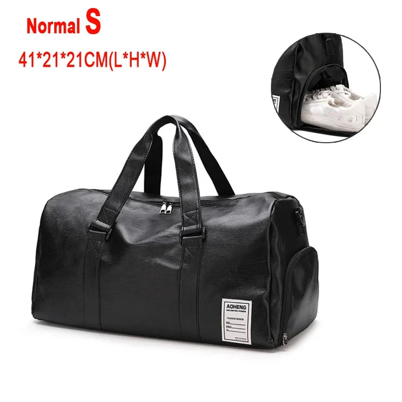 PU Leather Fitness Gym Bag