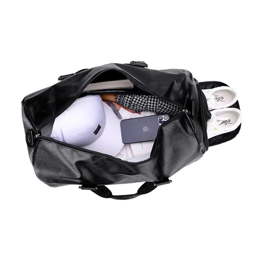 PU Leather Fitness Gym Bag