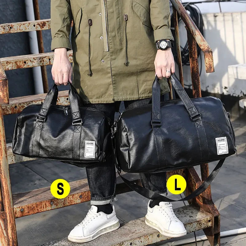 PU Leather Fitness Gym Bag