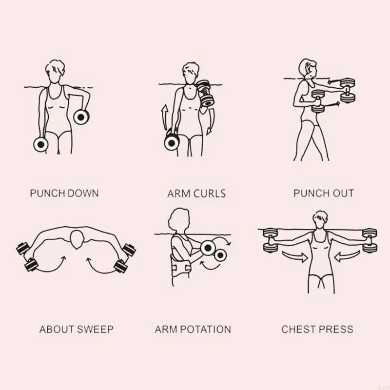 EVA Foam Water Workout Dumbbells