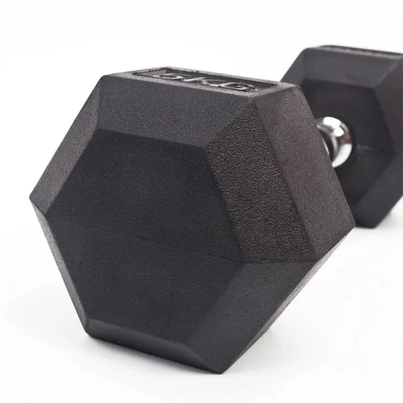 Rubber Hexagonal Dumbbell Set