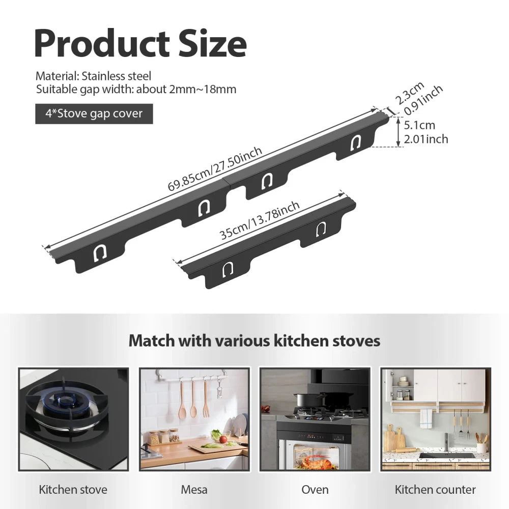 Stainless Steel Stove Gap Cover