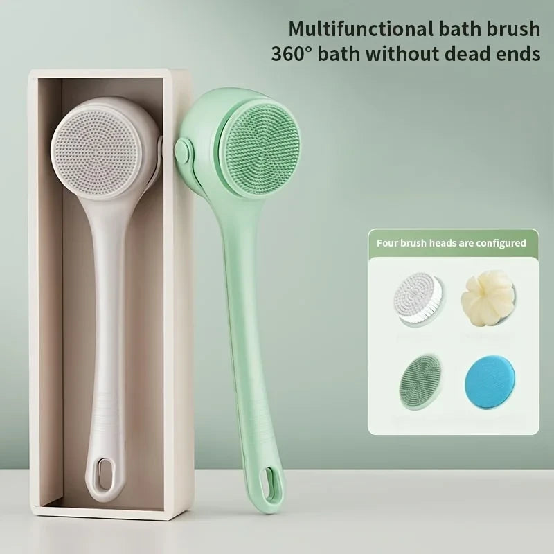 Electric Silicone Long Handle Bath Brush