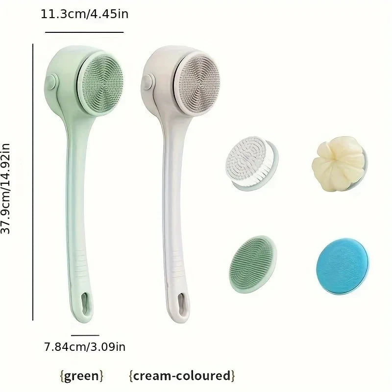 Electric Silicone Long Handle Bath Brush