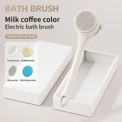Electric Silicone Long Handle Bath Brush
