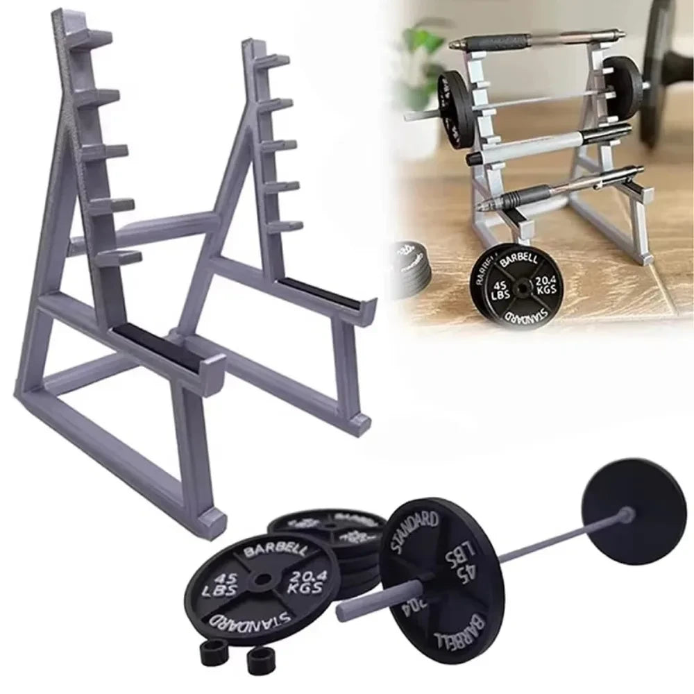 Mini Barbell Rack Pen Holder