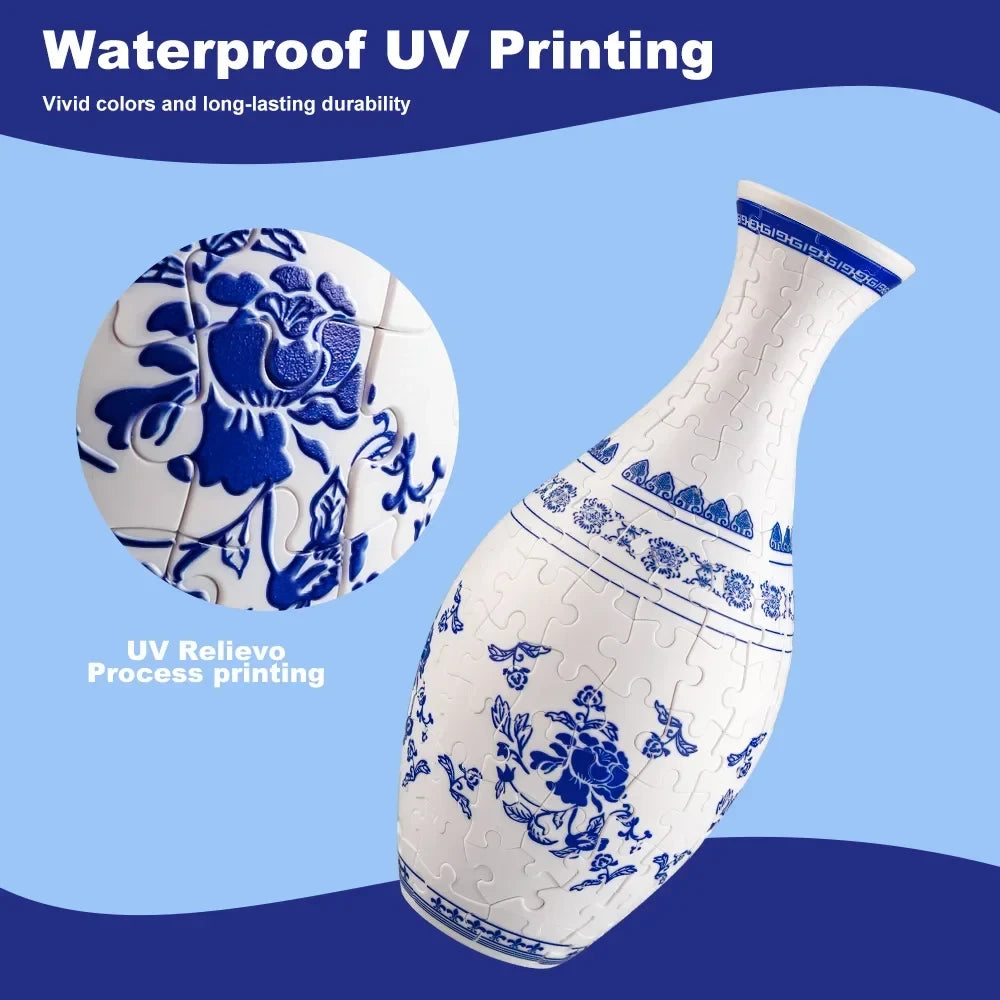 3D Plastic Puzzle Flower Vase