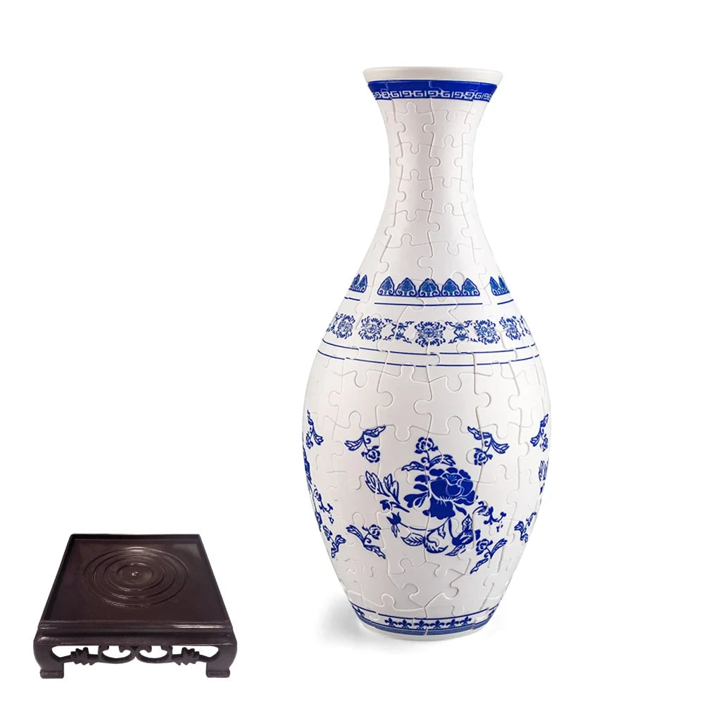 3D Plastic Puzzle Flower Vase