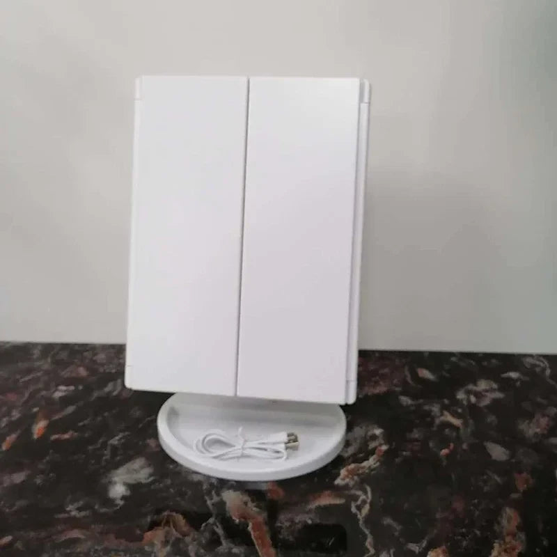 Folding LED Makeup Mirror