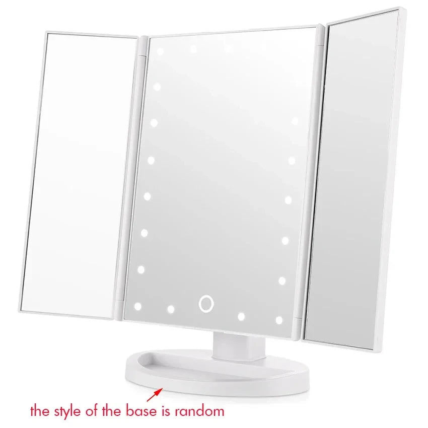 Folding LED Makeup Mirror